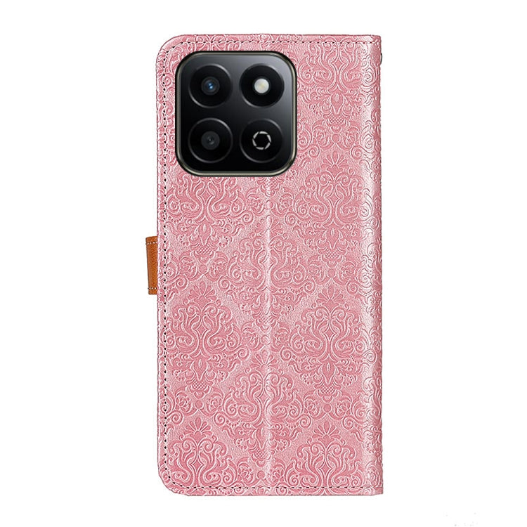 For Honor 200 Smart / Play 60 Plus European Floral Embossed Leather Phone Case