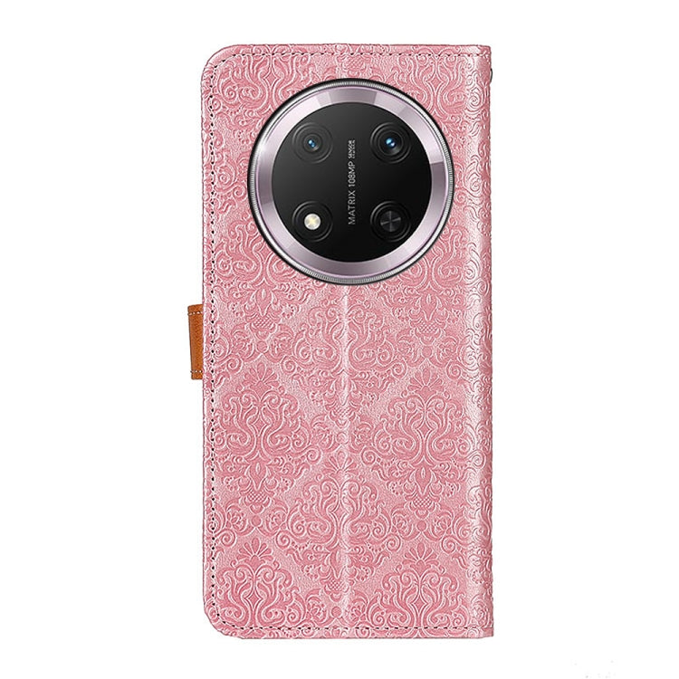 For Honor X9C European Floral Embossed Leather Phone Case