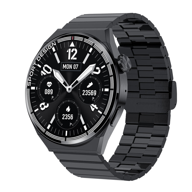 HDT MAX 1.60 inch Black Dial Bamboo Steel Band IP68 Waterproof Smart Watch Support Bluetooth Call(Black)