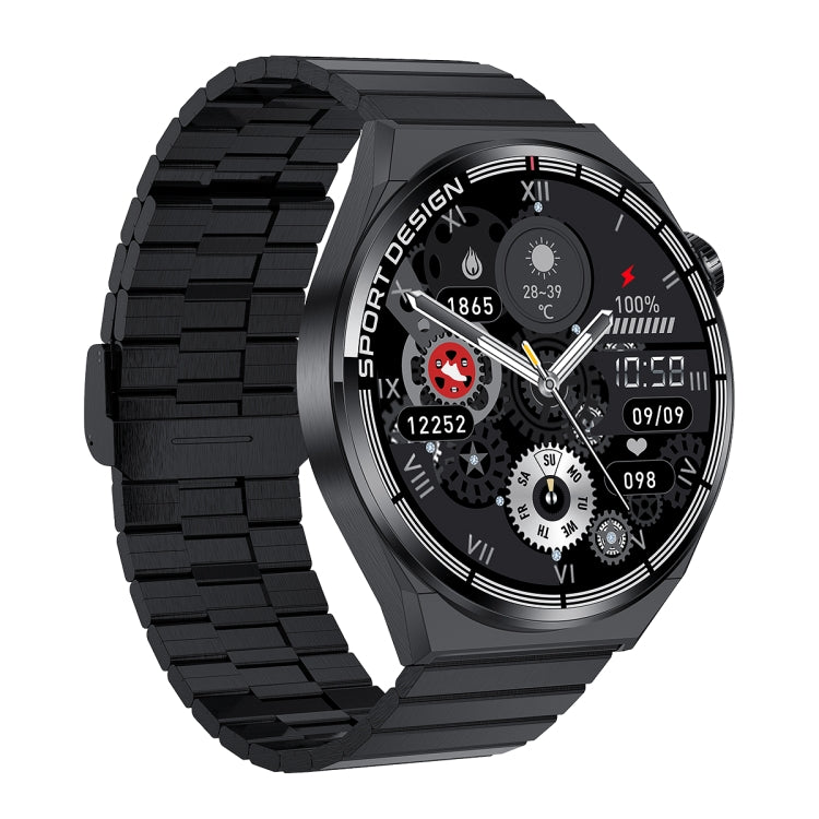 HDT MAX 1.60 inch Black Dial Bamboo Steel Band IP68 Waterproof Smart Watch Support Bluetooth Call(Black)