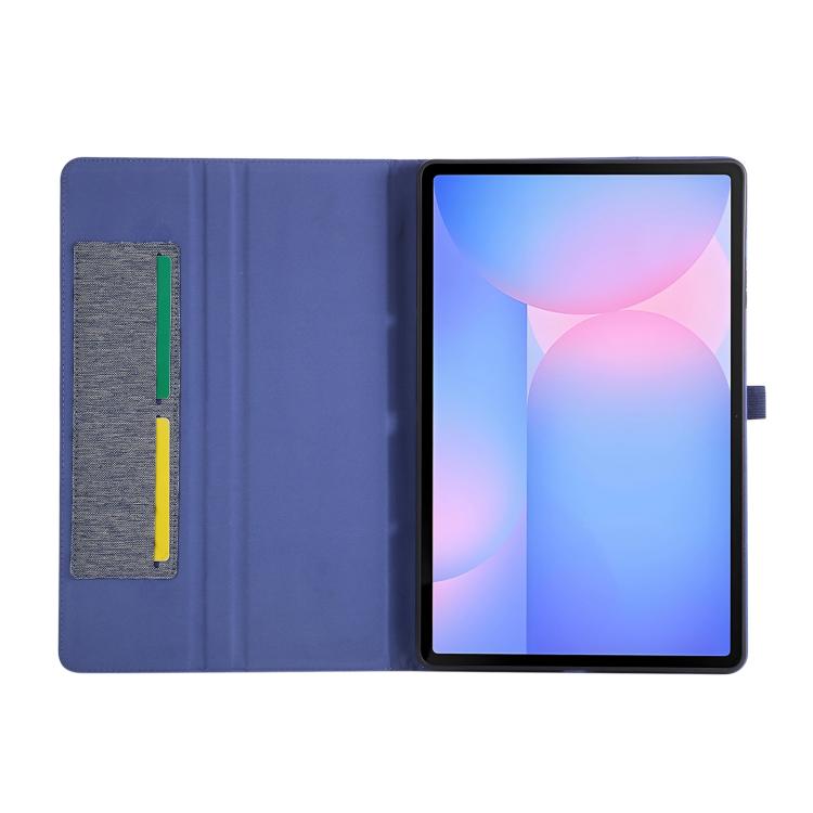 For Samsung Galaxy Tab S10 FE+ Fabric Texture Horizontal Flip Leather Tablet Case
