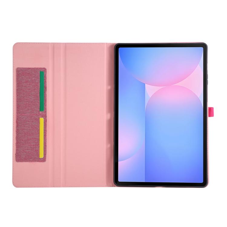 For Samsung Galaxy Tab S10 FE+ Fabric Texture Horizontal Flip Leather Tablet Case