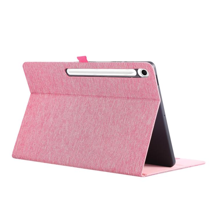 For Samsung Galaxy Tab S10 FE+ Fabric Texture Horizontal Flip Leather Tablet Case