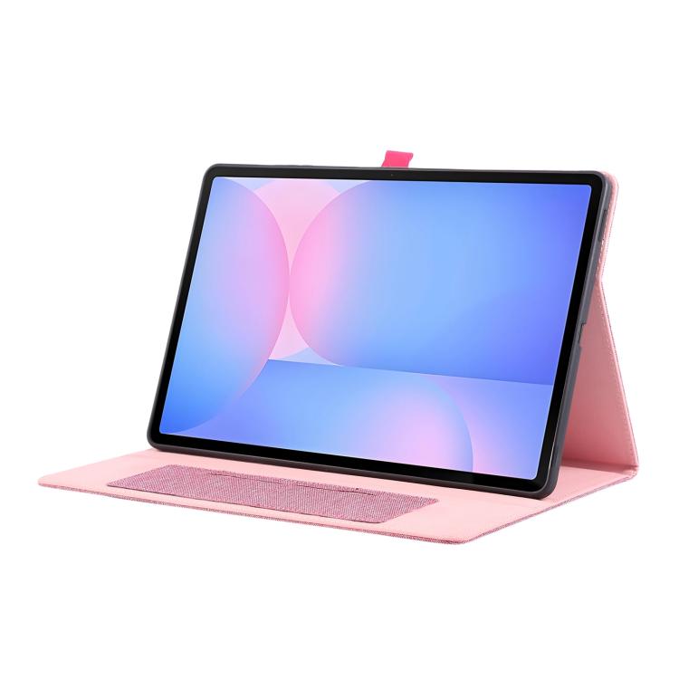 For Samsung Galaxy Tab S10 FE+ Fabric Texture Horizontal Flip Leather Tablet Case