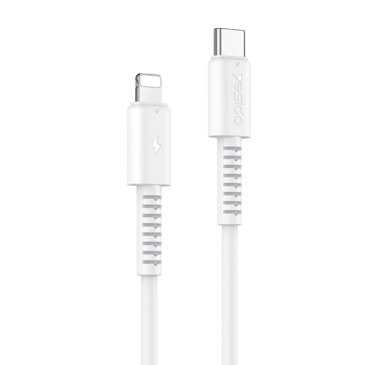 Yesido CA153 PD 20W USB-C / Type-C to 8 Pin Charging Data Cable, Length: 1m(White)