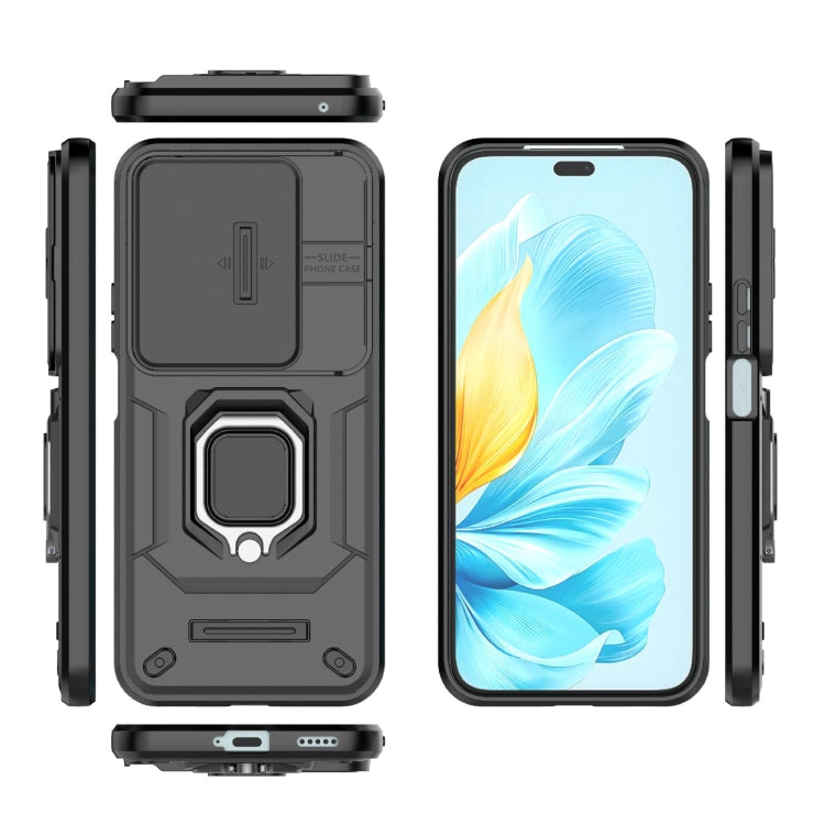 For Honor 200 Lite Global Sliding Camshield TPU + PC Shockproof Phone Case with Holder