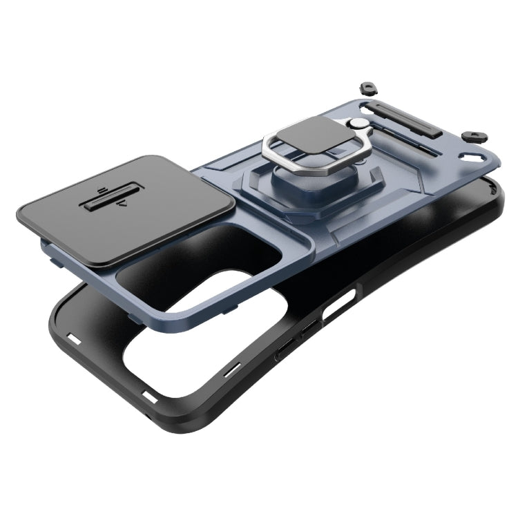 For Honor 200 Lite Global Sliding Camshield TPU + PC Shockproof Phone Case with Holder