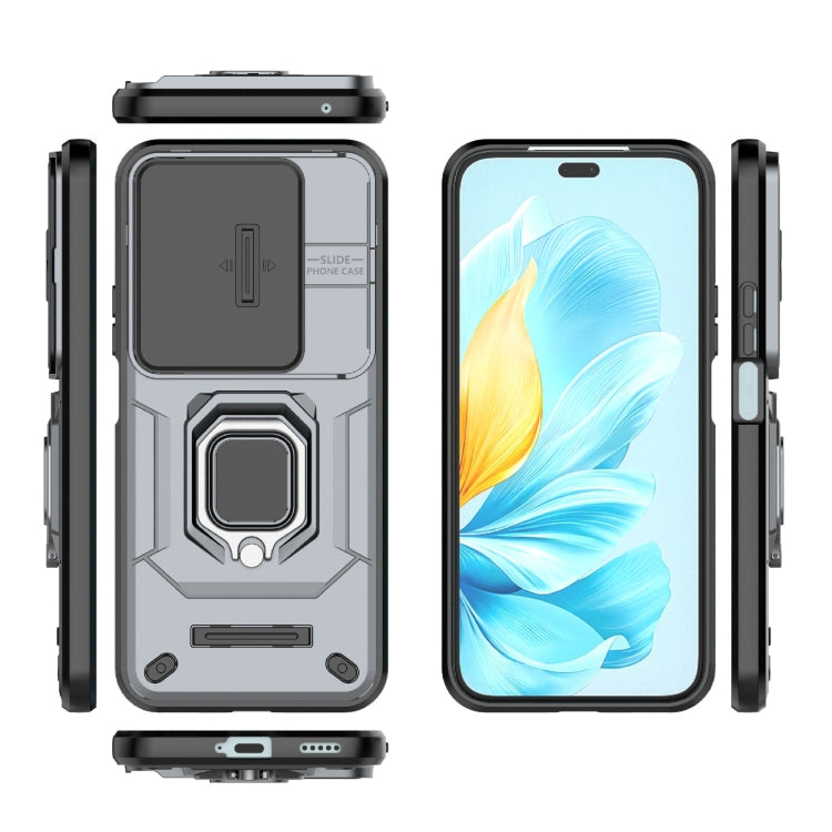 For Honor 200 Lite Global Sliding Camshield TPU + PC Shockproof Phone Case with Holder
