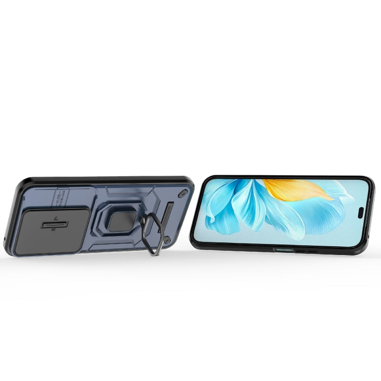 For Honor 200 Lite Global Sliding Camshield TPU + PC Shockproof Phone Case with Holder