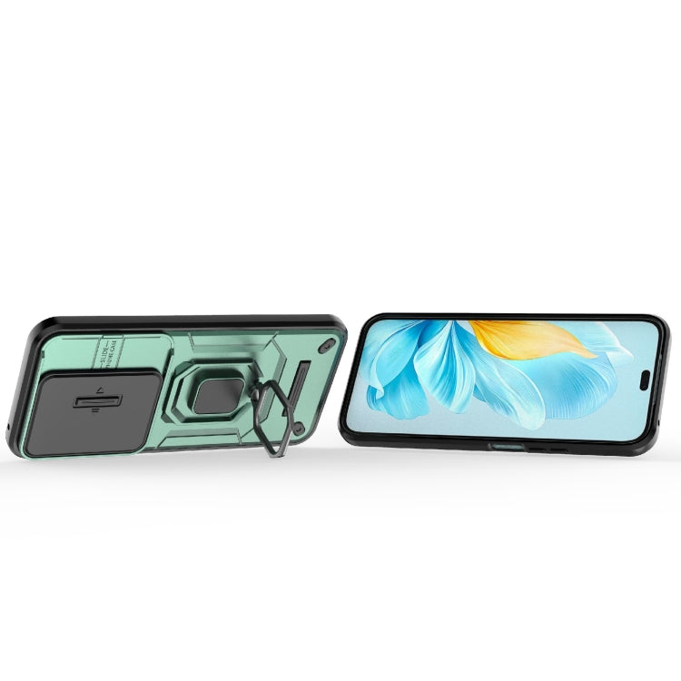 For Honor 200 Lite Global Sliding Camshield TPU + PC Shockproof Phone Case with Holder
