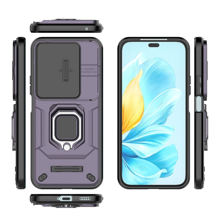 For Honor 200 Lite Global Sliding Camshield TPU + PC Shockproof Phone Case with Holder