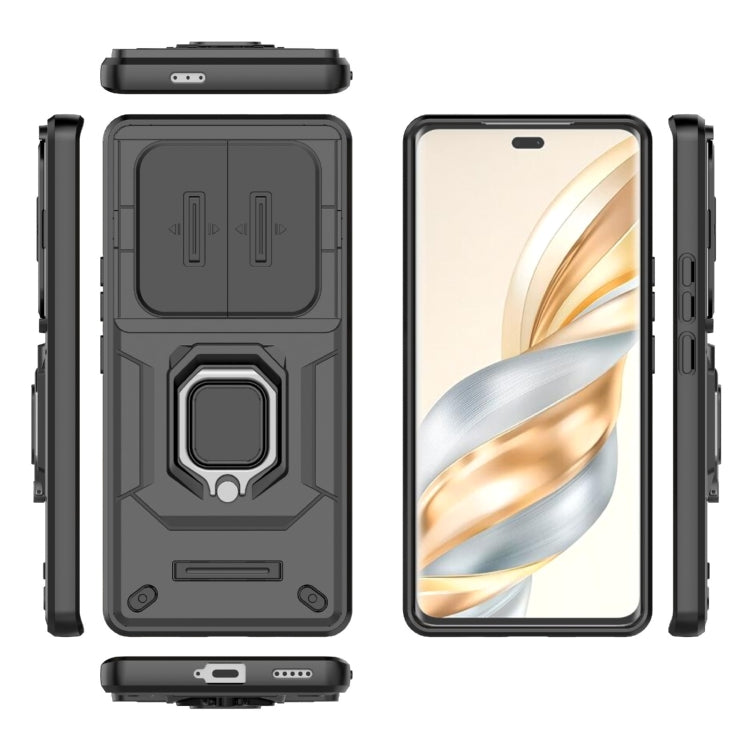 For Honor X60 Pro 5G Sliding Camshield TPU + PC Shockproof Phone Case with Holder