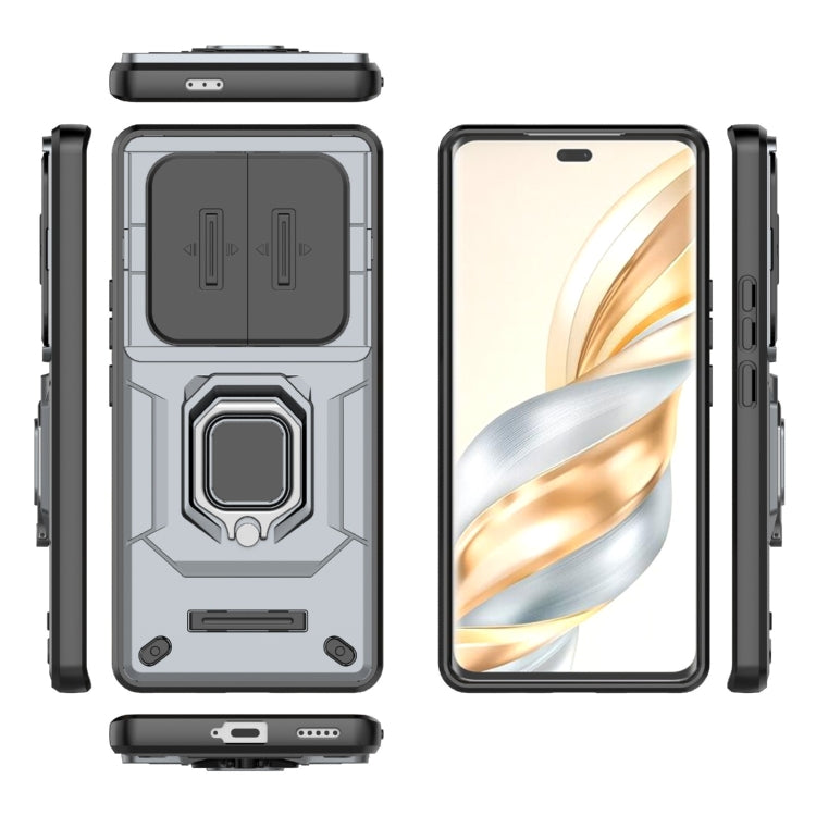 For Honor X60 Pro 5G Sliding Camshield TPU + PC Shockproof Phone Case with Holder