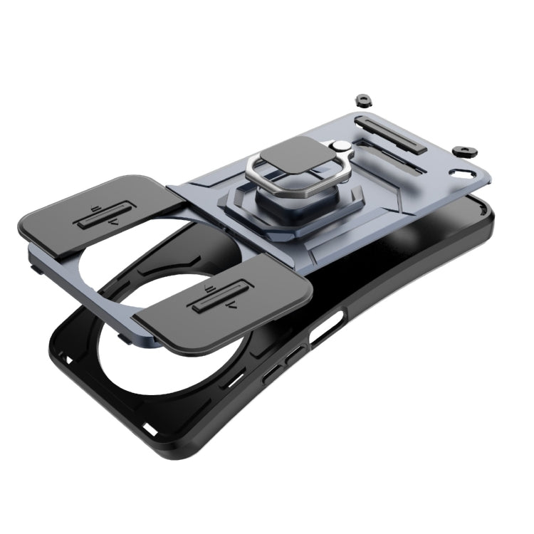 For Honor X60 Pro 5G Sliding Camshield TPU + PC Shockproof Phone Case with Holder