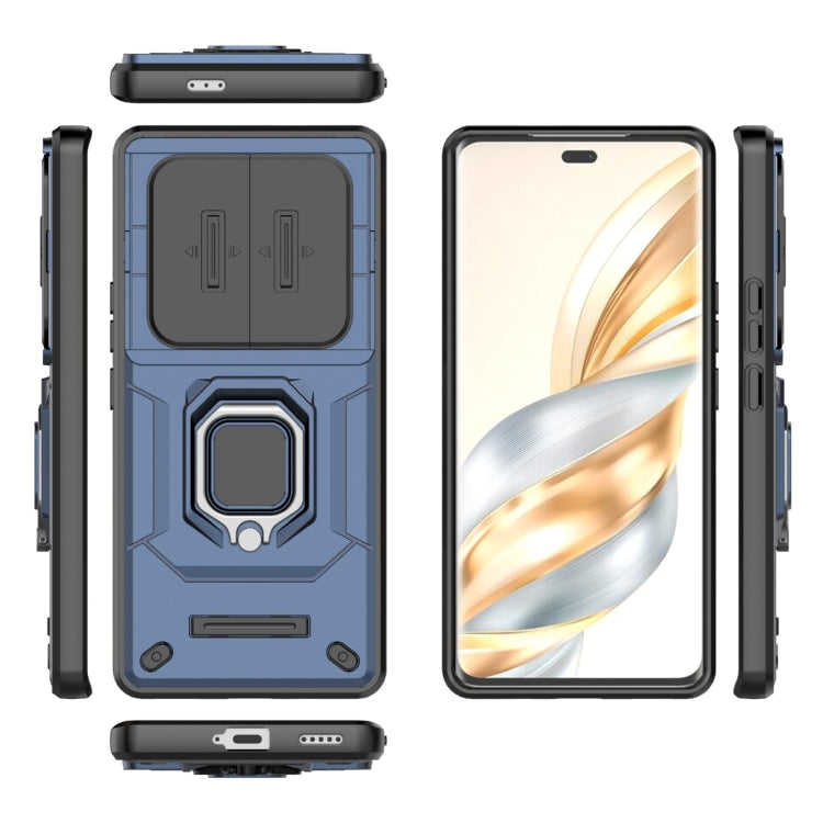 For Honor X60 Pro 5G Sliding Camshield TPU + PC Shockproof Phone Case with Holder