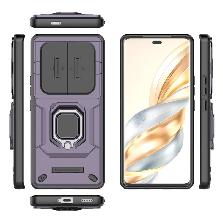 For Honor X60 Pro 5G Sliding Camshield TPU + PC Shockproof Phone Case with Holder