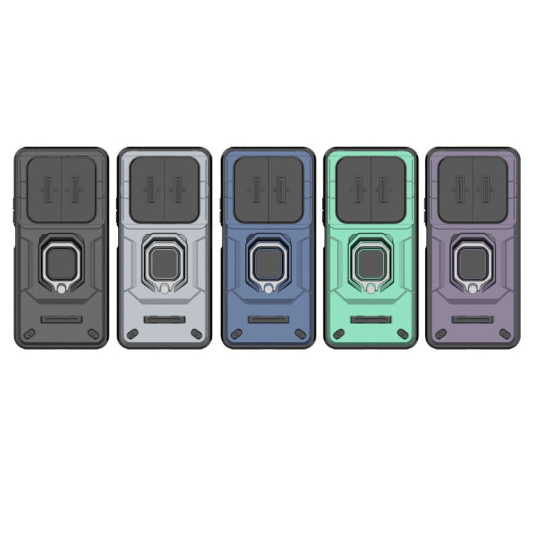For Honor X60 5G Sliding Camshield TPU + PC Shockproof Phone Case with Holder