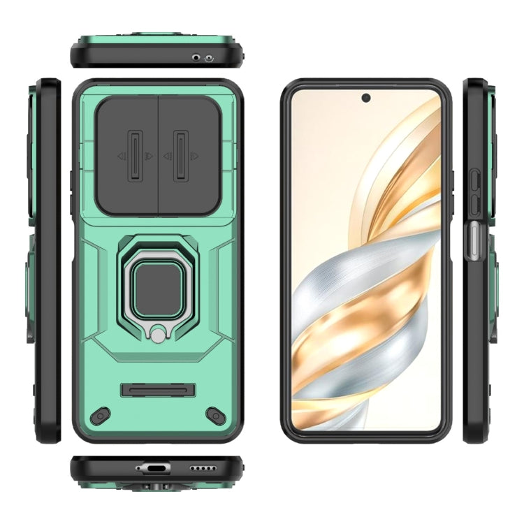 For Honor X60 5G Sliding Camshield TPU + PC Shockproof Phone Case with Holder