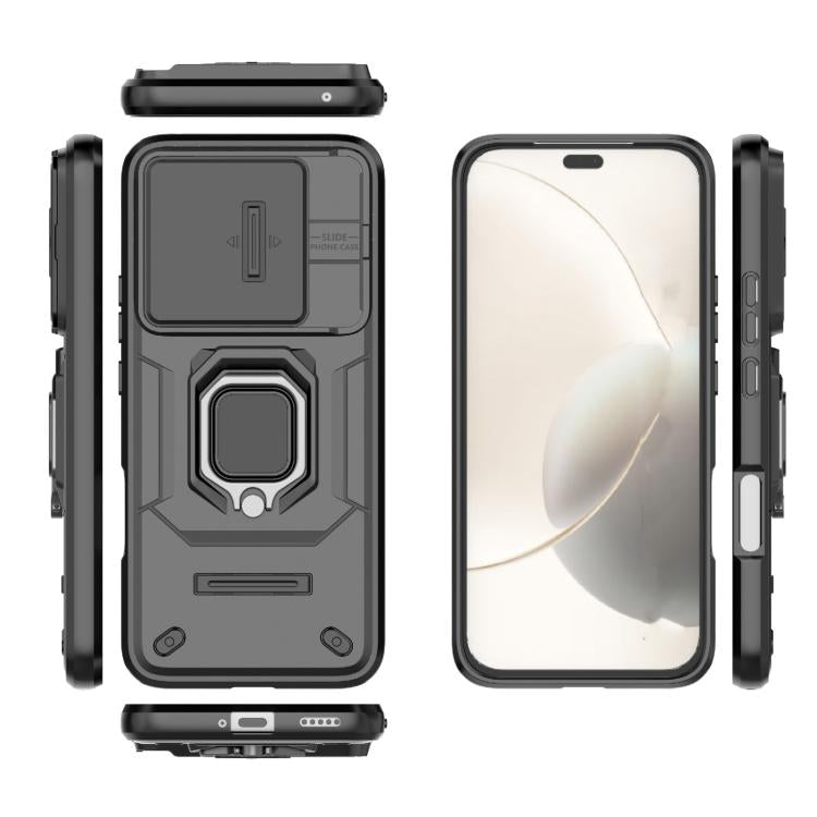 For Honor 400 Lite 5G Global Sliding Camshield TPU + PC Shockproof Phone Case with Holder