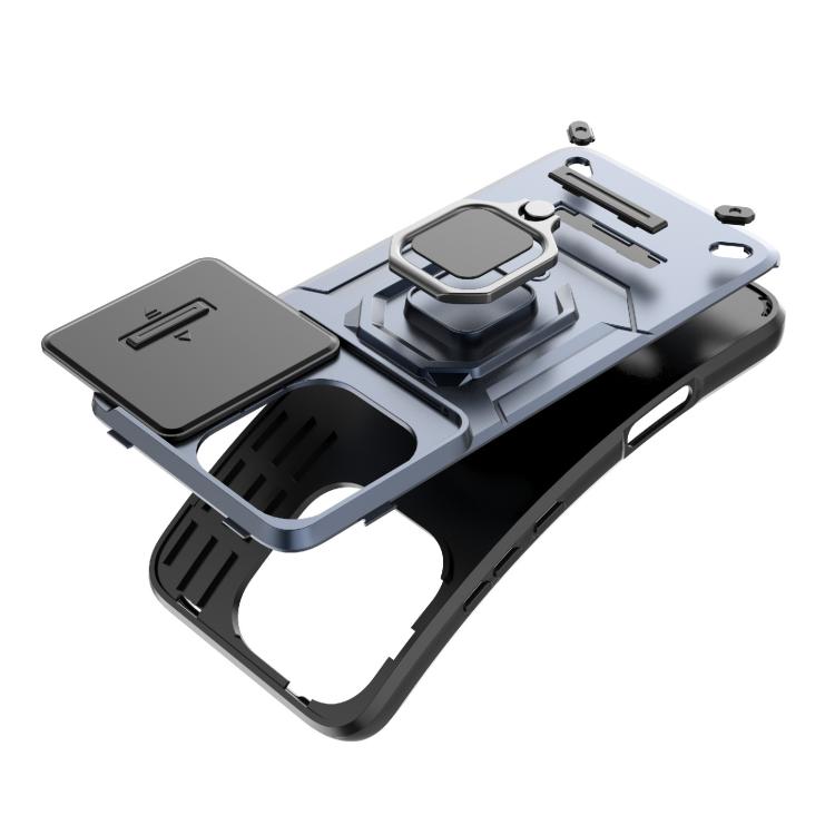 For Honor 400 Lite 5G Global Sliding Camshield TPU + PC Shockproof Phone Case with Holder
