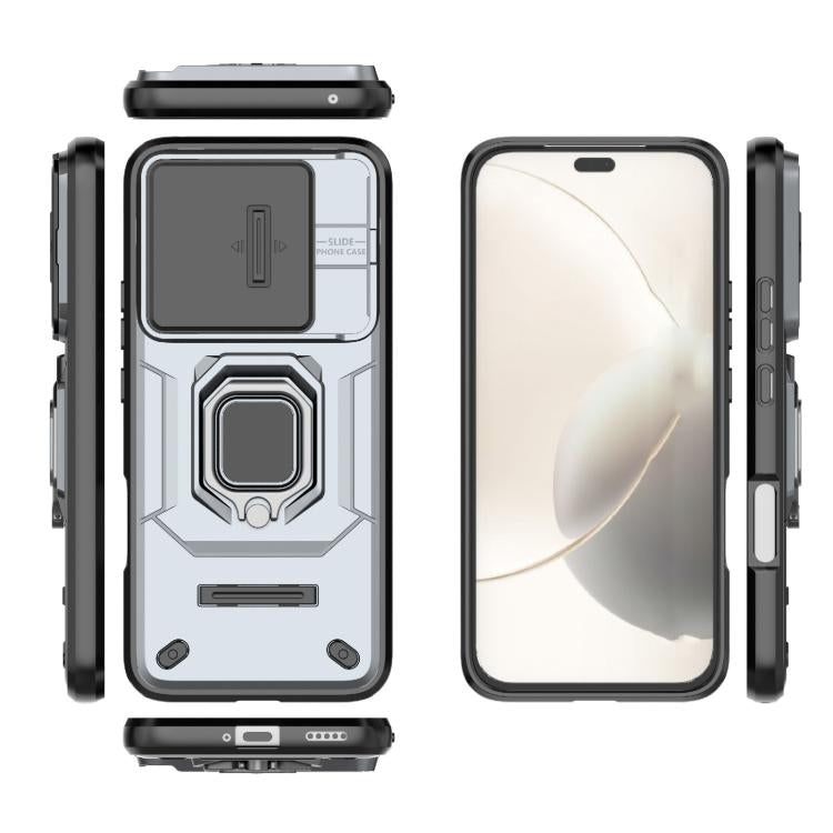 For Honor 400 Lite 5G Global Sliding Camshield TPU + PC Shockproof Phone Case with Holder