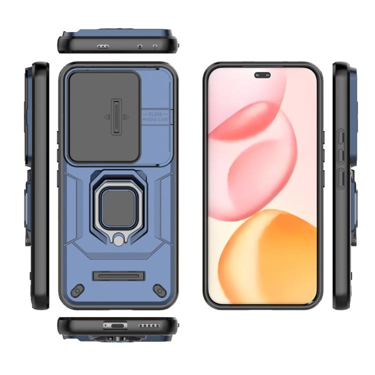 For Honor 400 Pro 5G Global 160.8mm Sliding Camshield TPU + PC Shockproof Phone Case with Holder