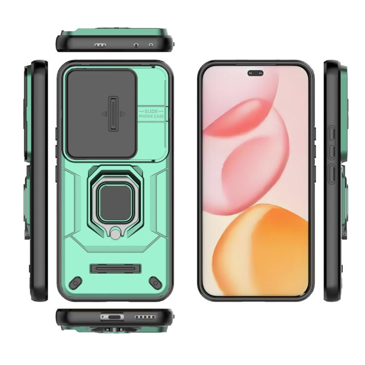 For Honor 400 Pro 5G Global 160.8mm Sliding Camshield TPU + PC Shockproof Phone Case with Holder