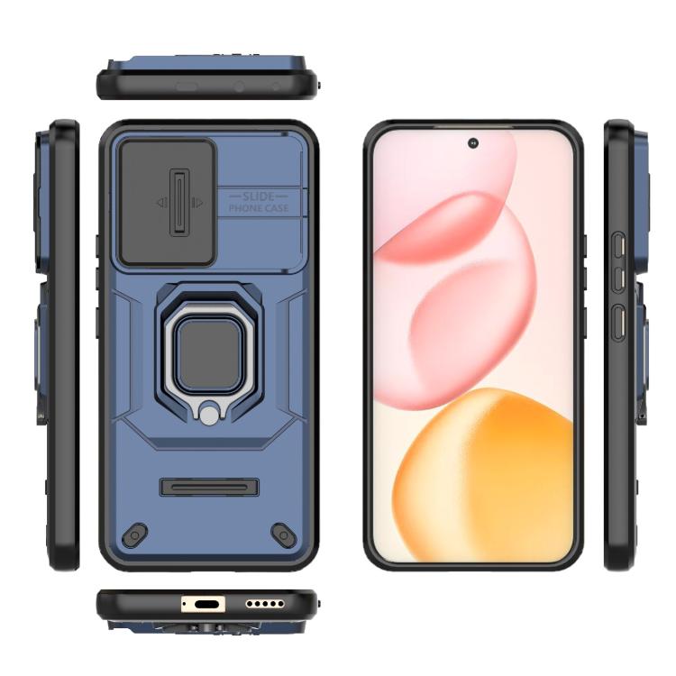 For Honor 400 5G Global 156.5mm Sliding Camshield TPU + PC Shockproof Phone Case with Holder