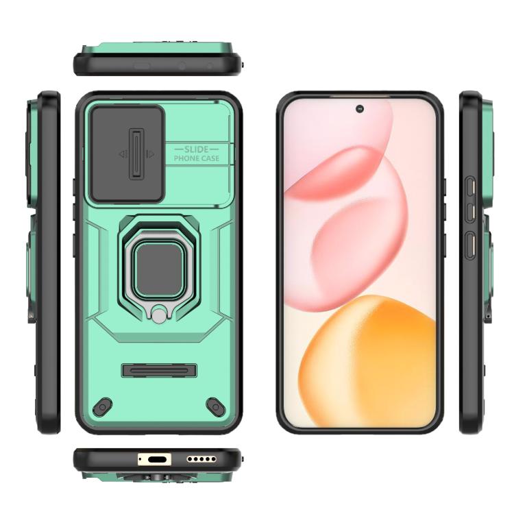 For Honor 400 5G Global 156.5mm Sliding Camshield TPU + PC Shockproof Phone Case with Holder