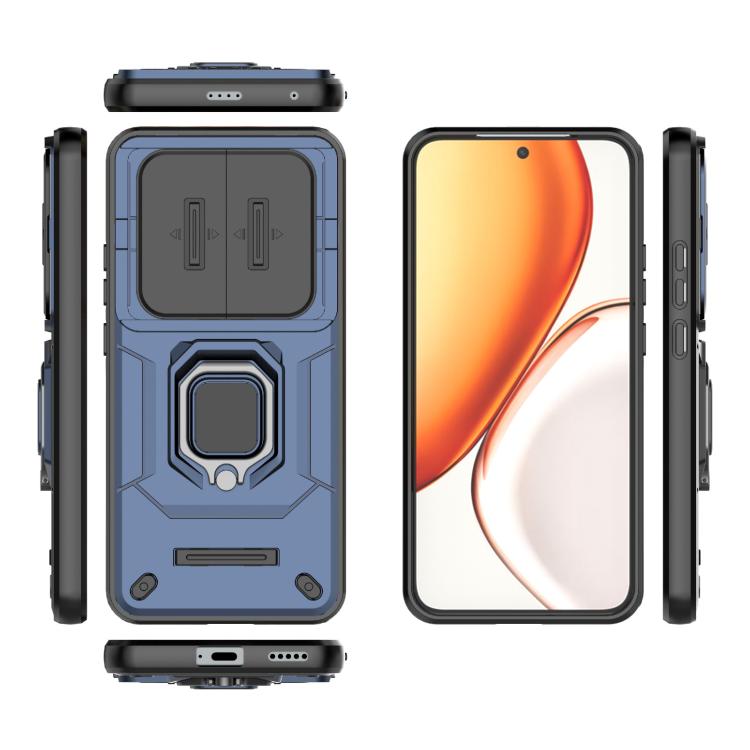 For Honor X70 5G Sliding Camshield TPU + PC Shockproof Phone Case with Holder