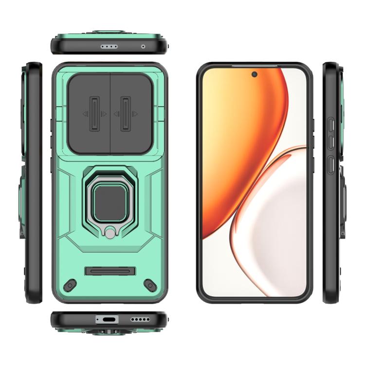 For Honor X70 5G Sliding Camshield TPU + PC Shockproof Phone Case with Holder