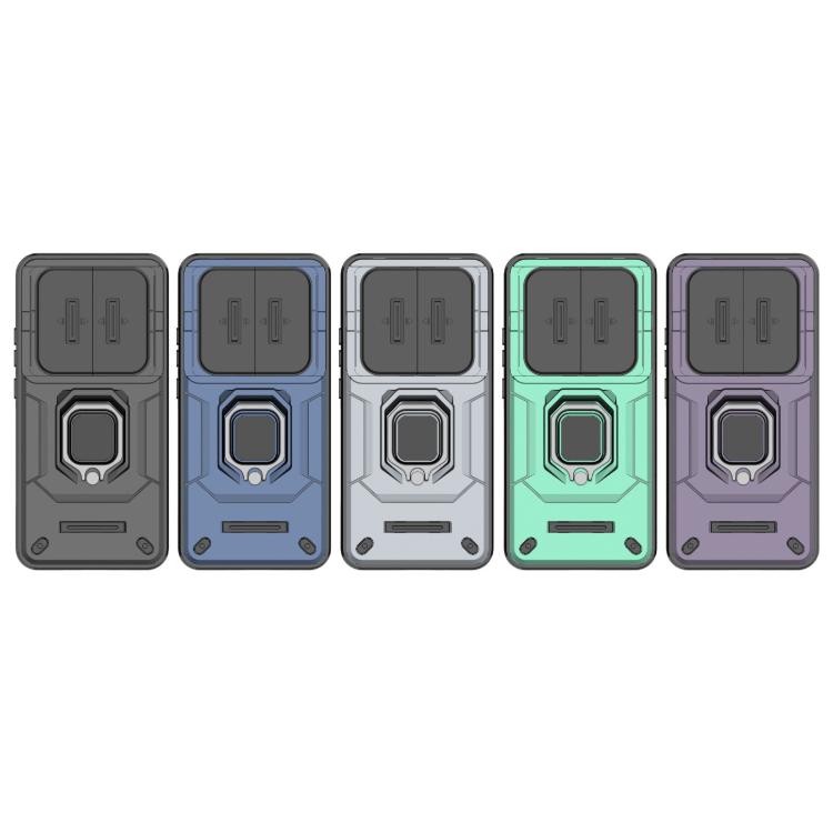 For Honor X70 5G Sliding Camshield TPU + PC Shockproof Phone Case with Holder
