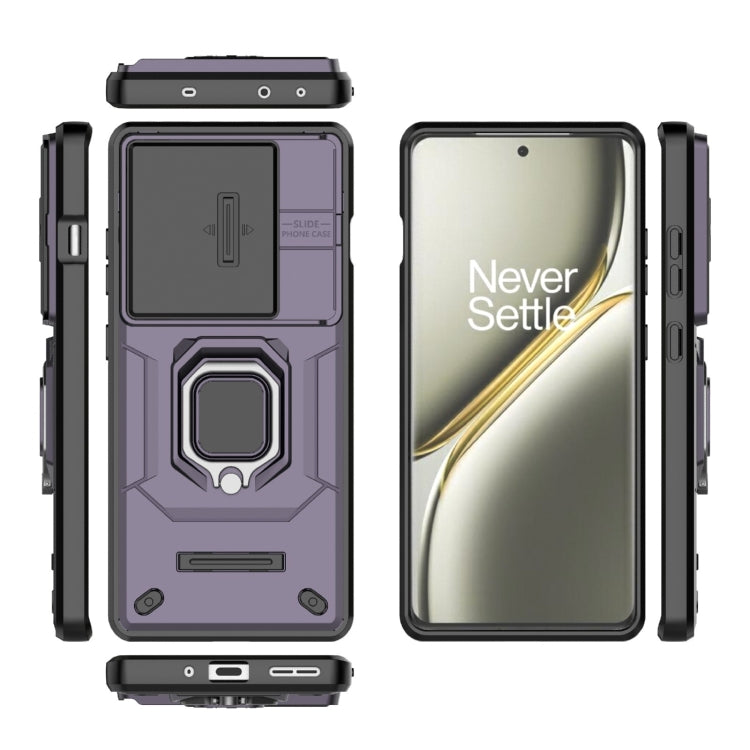 For OnePlus Ace 3 Pro 5G Sliding Camshield TPU + PC Shockproof Phone Case with Holder