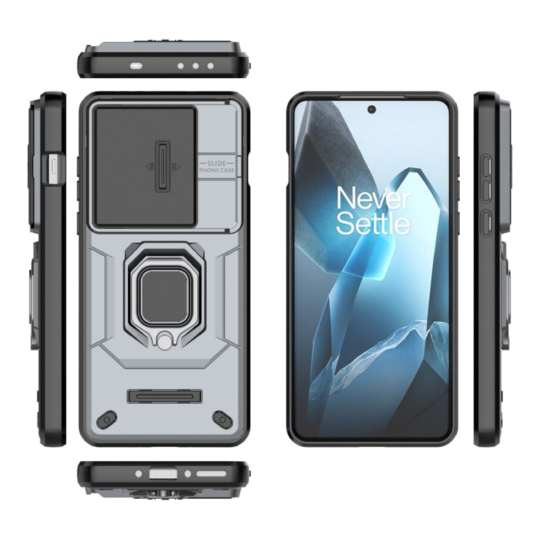 For OnePlus 13 5G Sliding Camshield TPU + PC Shockproof Phone Case with Holder