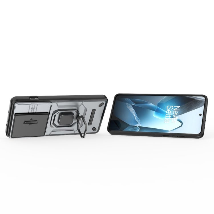 For OnePlus 13 5G Sliding Camshield TPU + PC Shockproof Phone Case with Holder