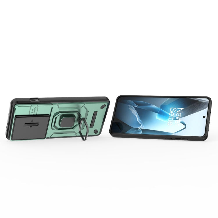 For OnePlus 13 5G Sliding Camshield TPU + PC Shockproof Phone Case with Holder