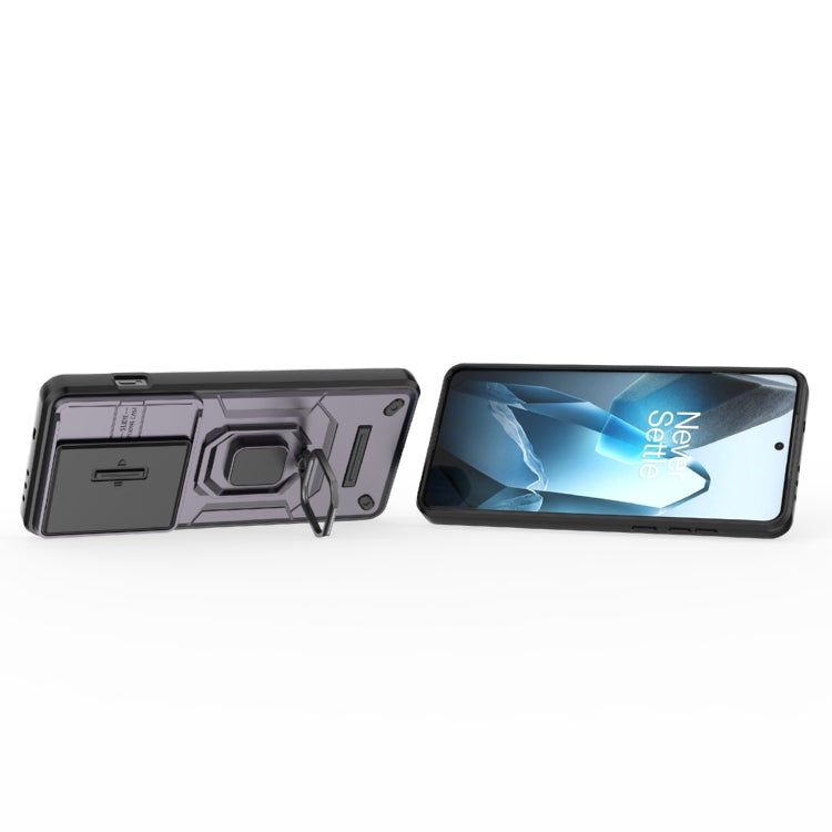 For OnePlus 13 5G Sliding Camshield TPU + PC Shockproof Phone Case with Holder