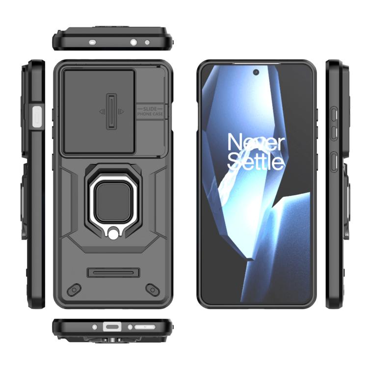 For OnePlus Ace 5 / Ace 5 Pro Sliding Camshield TPU + PC Shockproof Phone Case with Holder