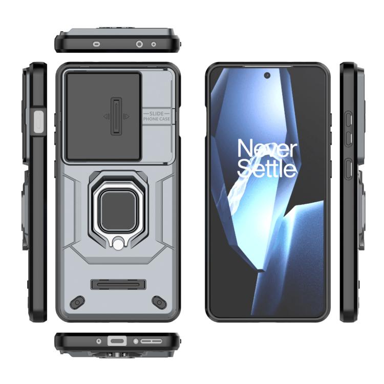 For OnePlus Ace 5 / Ace 5 Pro Sliding Camshield TPU + PC Shockproof Phone Case with Holder
