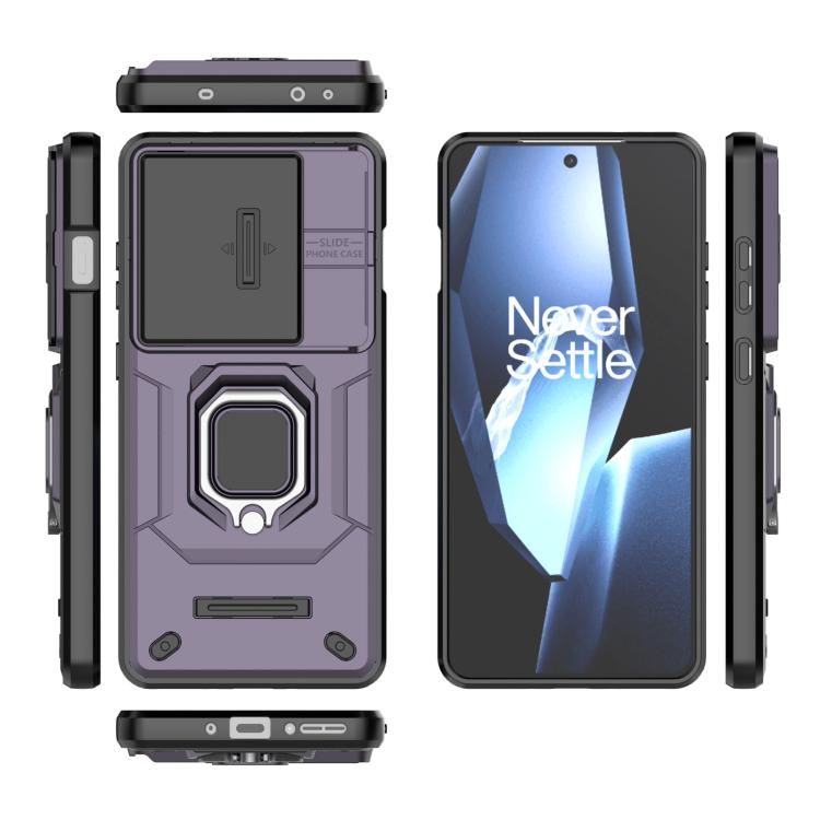 For OnePlus Ace 5 / Ace 5 Pro Sliding Camshield TPU + PC Shockproof Phone Case with Holder