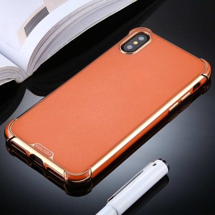 For iPhone XS Max SULADA Colorful Shield Series TPU + Plating Edge Protective Case