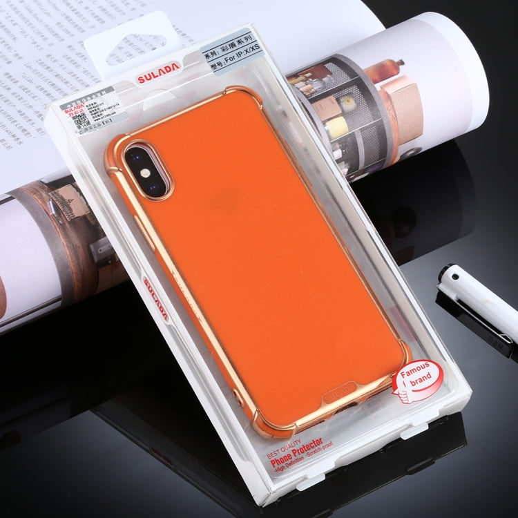 For iPhone XS Max SULADA Colorful Shield Series TPU + Plating Edge Protective Case