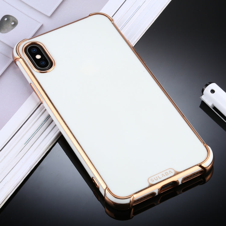 For iPhone XS Max SULADA Colorful Shield Series TPU + Plating Edge Protective Case