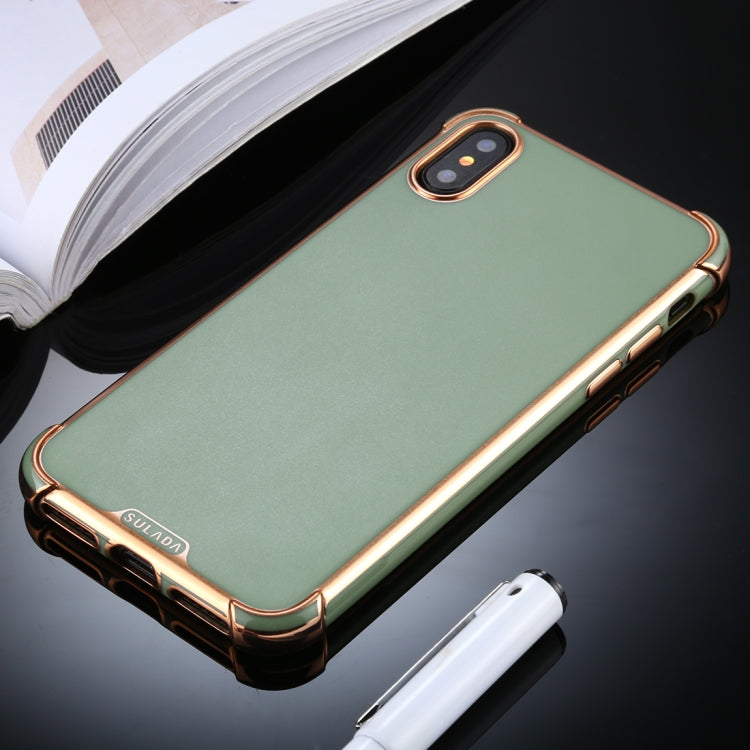 For iPhone XS Max SULADA Colorful Shield Series TPU + Plating Edge Protective Case