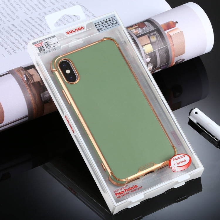 For iPhone XS Max SULADA Colorful Shield Series TPU + Plating Edge Protective Case