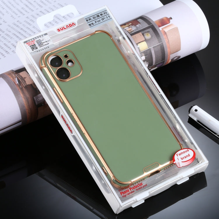 For iPhone 11 SULADA Colorful Shield Series TPU + Plating Edge Protective Case