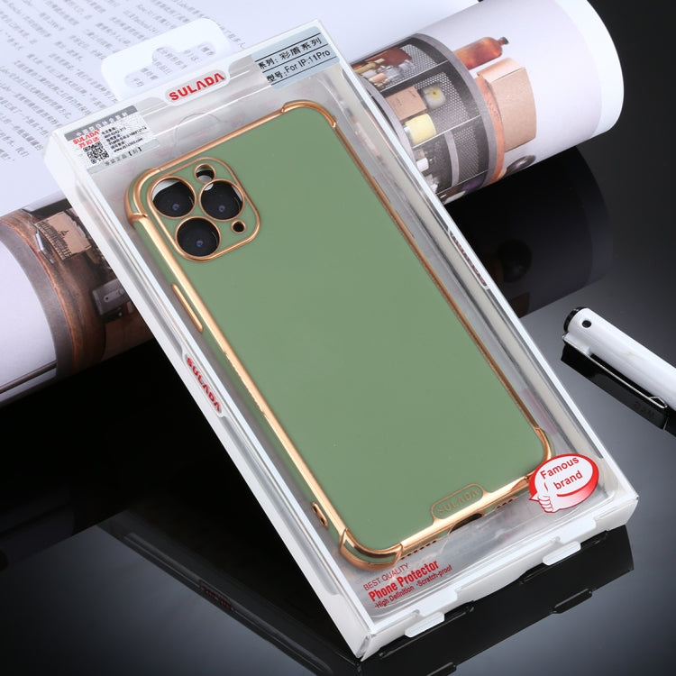 For iPhone 11 Pro SULADA Colorful Shield Series TPU + Plating Edge Protective Case