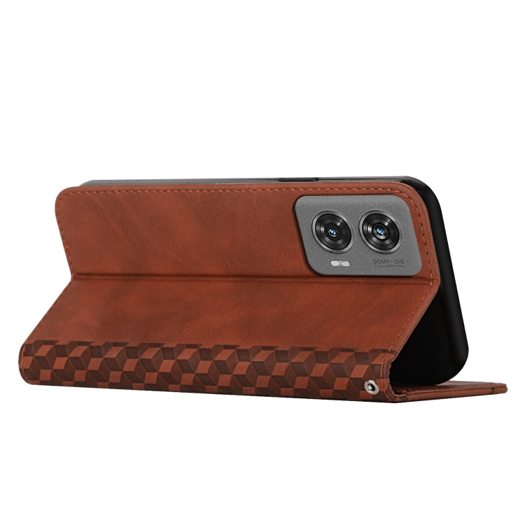 For Motorola Edge 50 Fusion Diamond Splicing Skin Feel Magnetic Leather Phone Case