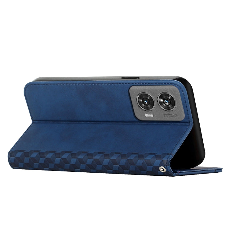 For Motorola Edge 50 Fusion Diamond Splicing Skin Feel Magnetic Leather Phone Case
