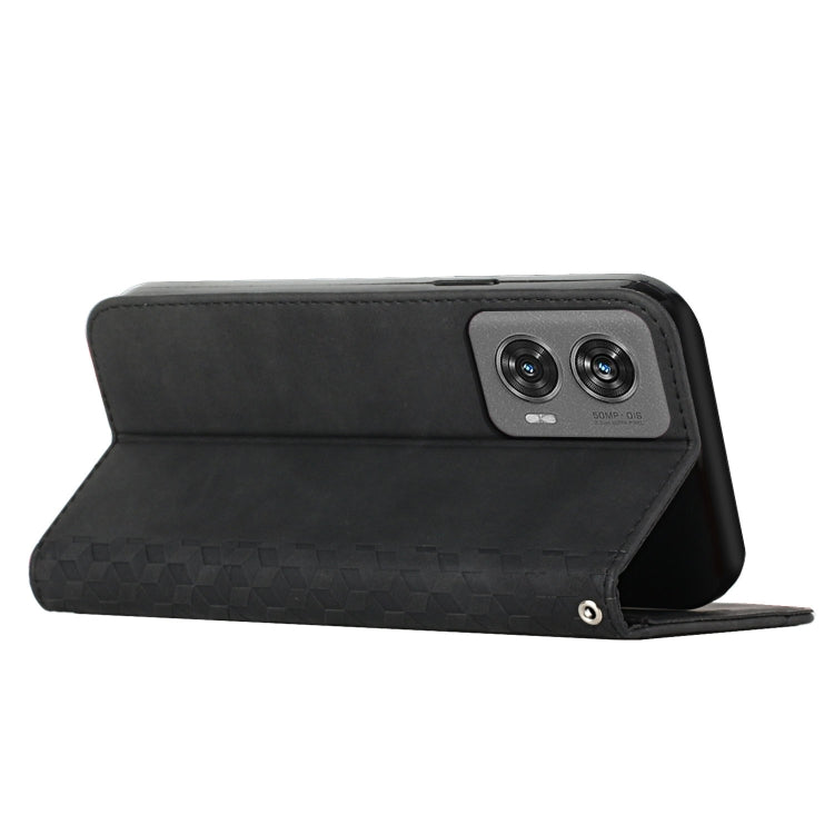 For Motorola Edge 50 Fusion Diamond Splicing Skin Feel Magnetic Leather Phone Case